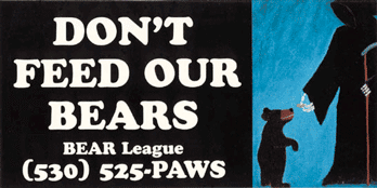 Don't Feed Our Bears bumpersticker